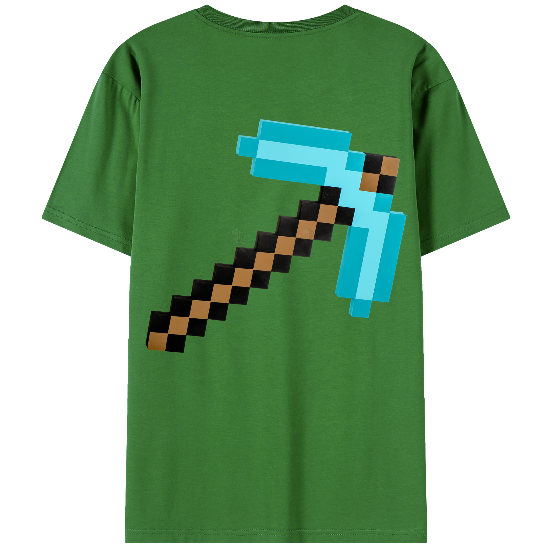 （画像用） マインクラフト ブロックの世界 Minecraft MC Block world レディース半袖Tシャツ(バックプリント)